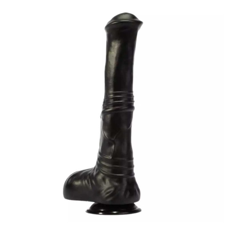 Dildo-Mare-X-MEN-David-Cock-Black,-31,5-cm-cu-striatii