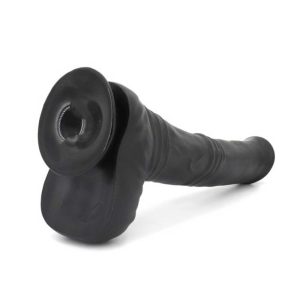 Dildo-Mare-X-MEN-David-Cock-Black,-31,5-cm-cu-ventuza