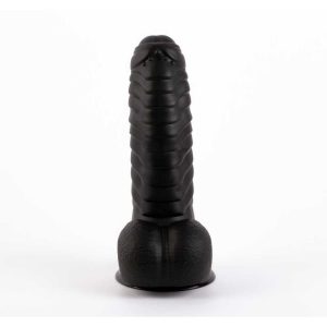 Dildo-TEXTURAT-X-MEN-David’s-Cock-Black-[27-cm-Total-20-cm-Inserabil],-culoare-negru