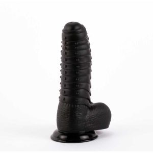 Dildo-TEXTURAT-X-MEN-David’s-Cock-Black-[27-cm-Total-20-cm-Inserabil]-pvc