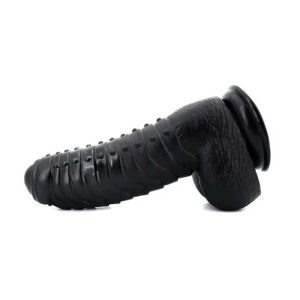 Dildo-TEXTURAT-X-MEN-David’s-Cock-Black-[27-cm-Total-20-cm-Inserabil]-striatii