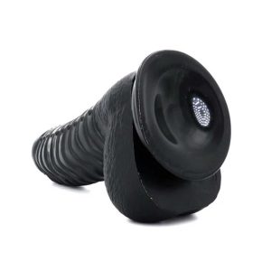 Dildo-TEXTURAT-X-MEN-David’s-Cock-Black-[27-cm-Total-20-cm-Inserabil]-ventuza