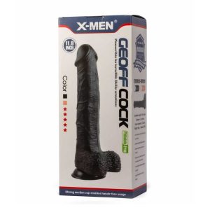 Dildo-X-Men-Geoff-Black-cu-Ventuză-–-30-cm