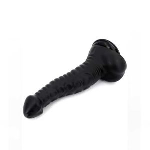 Dop-Anal-Mare-X-MEN-Butt-Plug-Black-II,-28-cm-cu-testicule