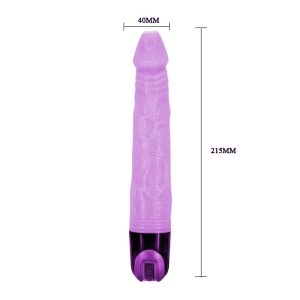 Multi-Speed-Vibrator-Purple-#2-–-Lungime-23-cm-dimensiuni