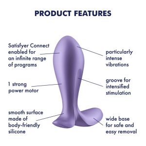 Satisfyer-Intensity-Plug-IPX7-Purple-Stimulare-Prostată-detalii