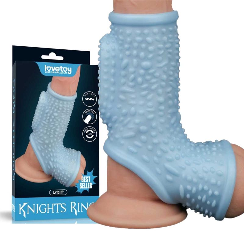 Vibrating Drip Knights Ring with Scrotum