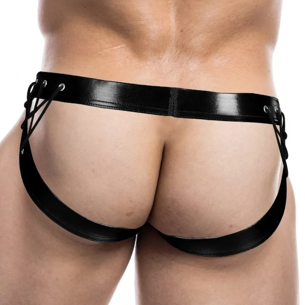 Jockstrap C4M-Desire Blackskaï - Efect Piele & Wetlook - imagine 2
