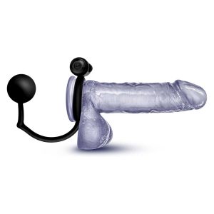 Bilă Anală cu Inel Vibrator