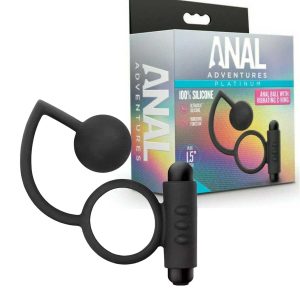 Platinum – Bilă Anală cu Inel Vibrator C-Ring
