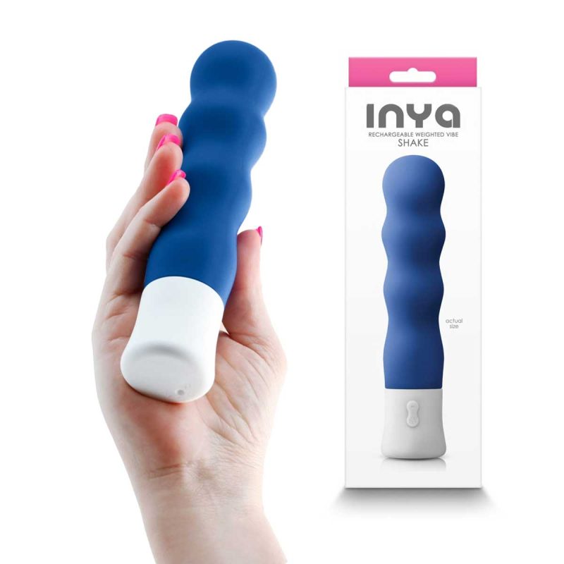 Vibrator INYA Shake, Blue – 8 viteze și 8 funcții
