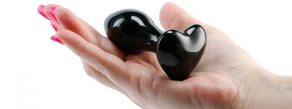 Anal Crystal Heart Din Sticlă