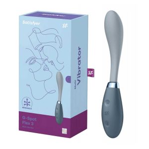 Vibrator G-Spot Flex #3 Grey - 12 Moduri de Vibrație