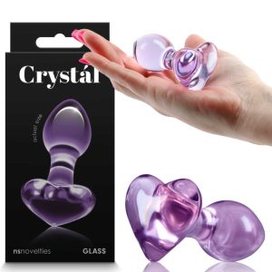 Dop Anal Crystal Heart – Din Sticlă Violet