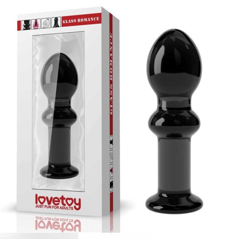 Dop Anal Glass Romance - Din Sticlă Neagră