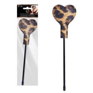 Cravașă Leopard Frenzy Heart Shaped Paddle