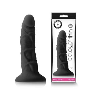 Dildo-Colours-Pleasures-Thin,-Black-–-15,8-cm-cu-cutie