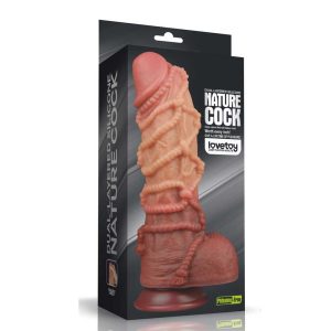 Dildo-cu-Bile-Dual-Layered-Nature-Cock-Platinum-Silicone,-27-cm-cutie