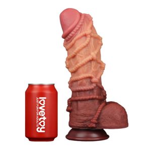 Dildo-cu-Bile-Dual-Layered-Nature-Cock-Platinum-Silicone,-27-cm-marime