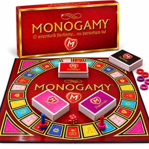 Joc de societate pentru cupluri monogamy, cu carduri si zaruri, fantezii, intimitate, provocari