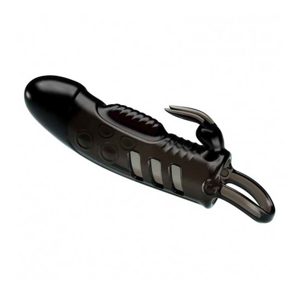 Manșon-Pretty-Love-Penis-Sleeve-Sloane-cu-Vibrații-&-Stimulare-Clitoris-negru Manșon-Pretty-Love-Penis-Sleeve-Sloane-cu-Vibrații-&-Stimulare-Clitoris-negru