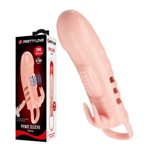 Manșon Pretty Love Penis Sleeve Sloane - Vibrații & Extra Lungime