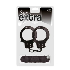 Sex-Extra-Metal-Cuffs-&-Love-Rope-Black-ambalare