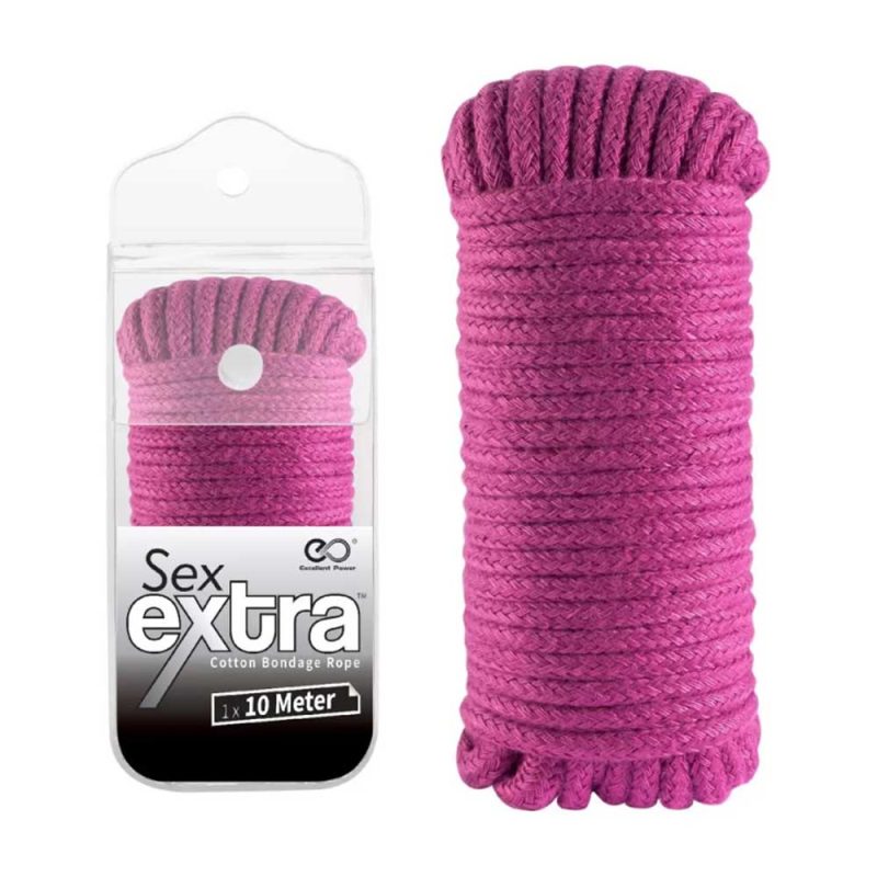 Sfoară-Sex-Extra-–-Silky-Bondage-Rope,-Roz-–-10-Metri