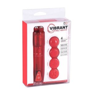 Vibbrant-Portable-Vibrator-Red-10-programe-de-vibrație-cutie