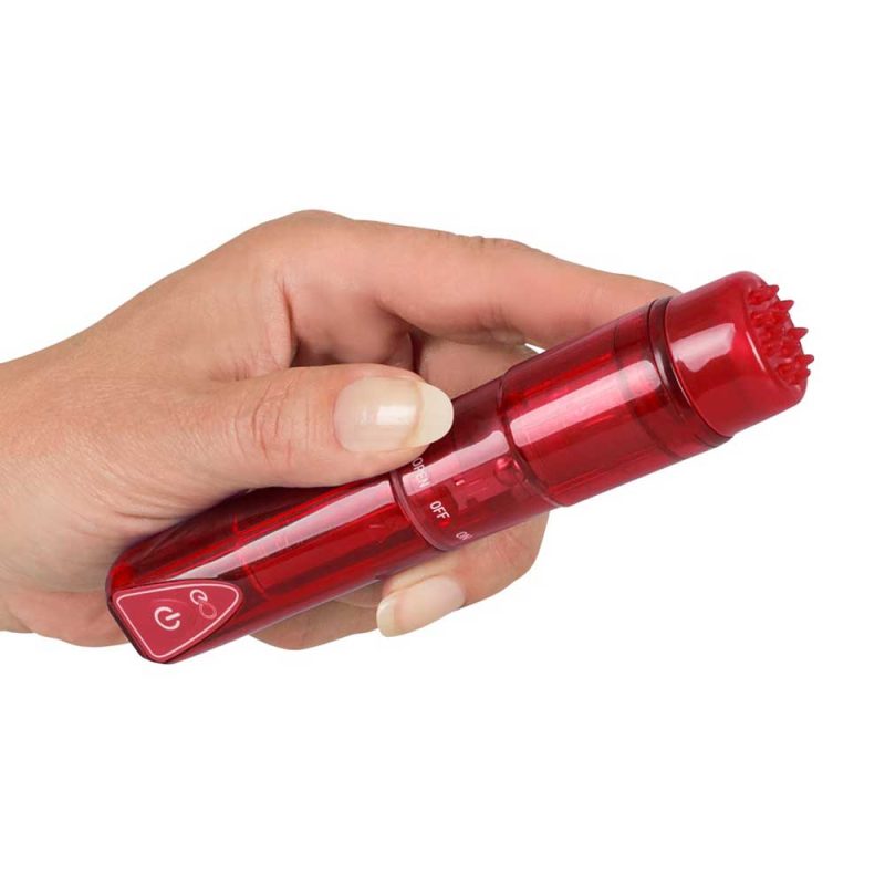 Vibbrant-Portable-Vibrator-Red-10-programe-de-vibrație-in-mana