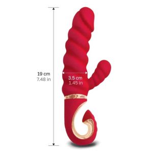 Vibrator-Rabbit-Gcandy-MINI-–-Chili-Coral-6-Moduri-de-vibrație-dimensiuni