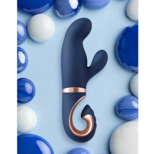 Vibrator-Rabbit-Gentley-Caribbean-Blue-6-Moduri-de-Vibrație,-albastru