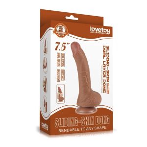 Dildo-Curbat-Sliding-Skin-Dual-Layer-Dong-Brown-I,-19,5-cm-cutie