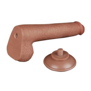Dildo-Sliding-Skin-Dual-Layer-Dong-Brown,-22-cm,-ventuza