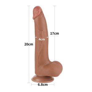 Dildo-Sliding-Skin-Dual-Layer-Dong-Brown-I-dimensiuni