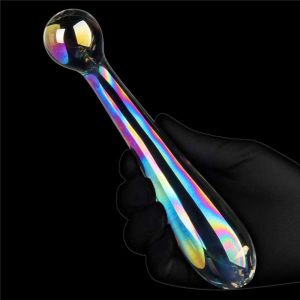 Dildo-Sticlă-Twilight-Gleam-Glass-–-Alluring-Arc-in-mana