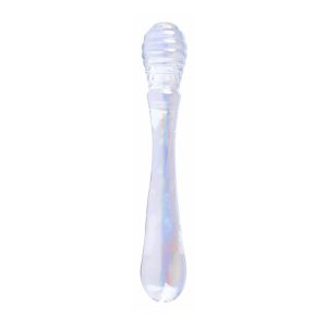 Dildo-Twilight-Gleam-Glass-Twin-Pleasures,-20,5-cm