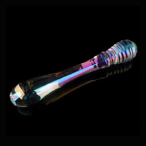 Dildo-Twilight-Gleam-Glass-Twin-Pleasures,-20,5-cm-,-sticla
