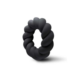 Inel-Penis-Twisted-Răsucit.-Prelungire-Erecție-&-Stimulare-negru