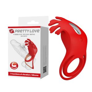 Pretty Love Vibrant Penis Ring Ruben Red