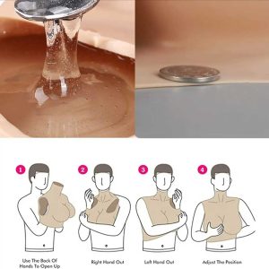 Sâni-Artificiali-Realistic-Silicone-Breastplate-D-Cup-montare
