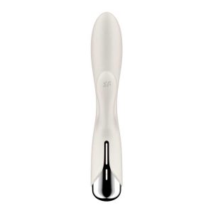 Satisfyer-Spinning-Rabbit-#1-Beige-12-Programe-de-vibrație-&-5-Setări-de-rotație-alb