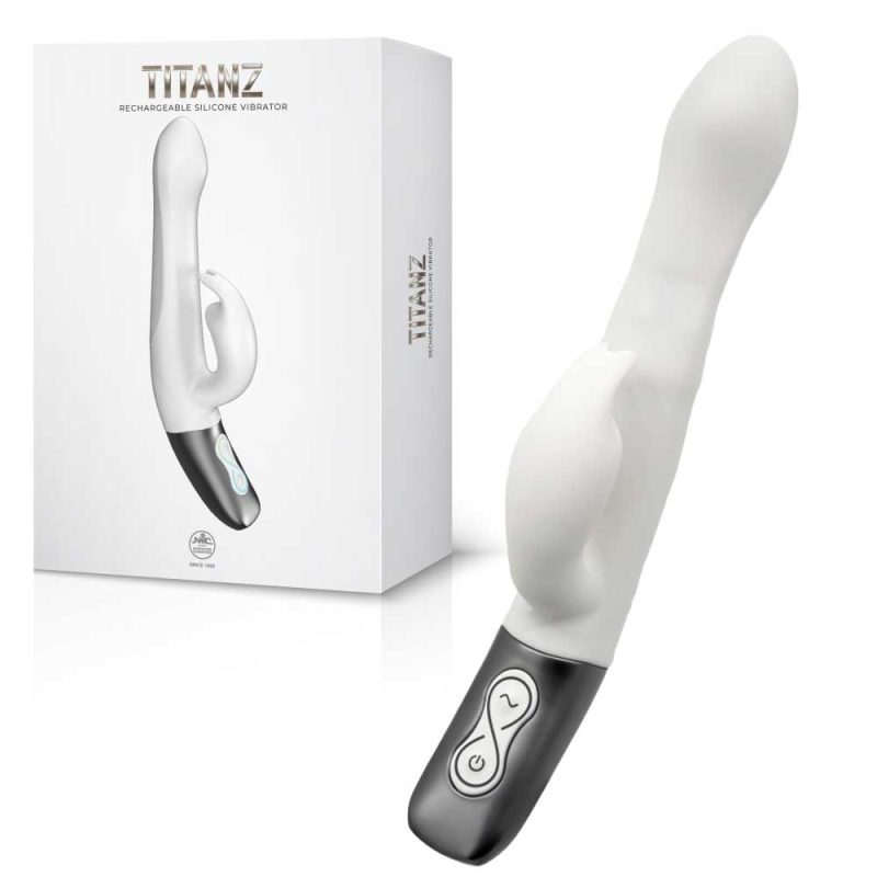 Vibrator Rabbit Titanz Ivory White