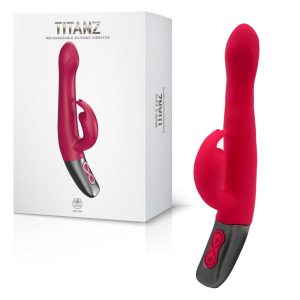 Vibrator Rabbit Titanz Pink Silicone Rechargeable