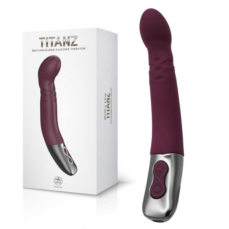 Vibrator Titanz Rubine Red Silicone