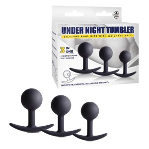 Kit 3 Dopuri Anale Under Night Tumbler Anal cu Bile (la Interior)