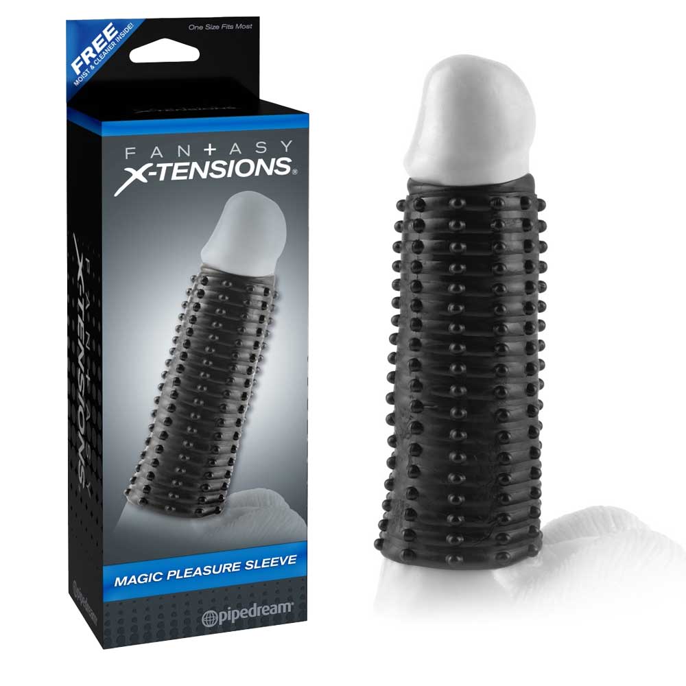 Manșon-Penis-Magic-Pleasure-Sleeve-Black Manșon-Penis-Magic-Pleasure-Sleeve-Black