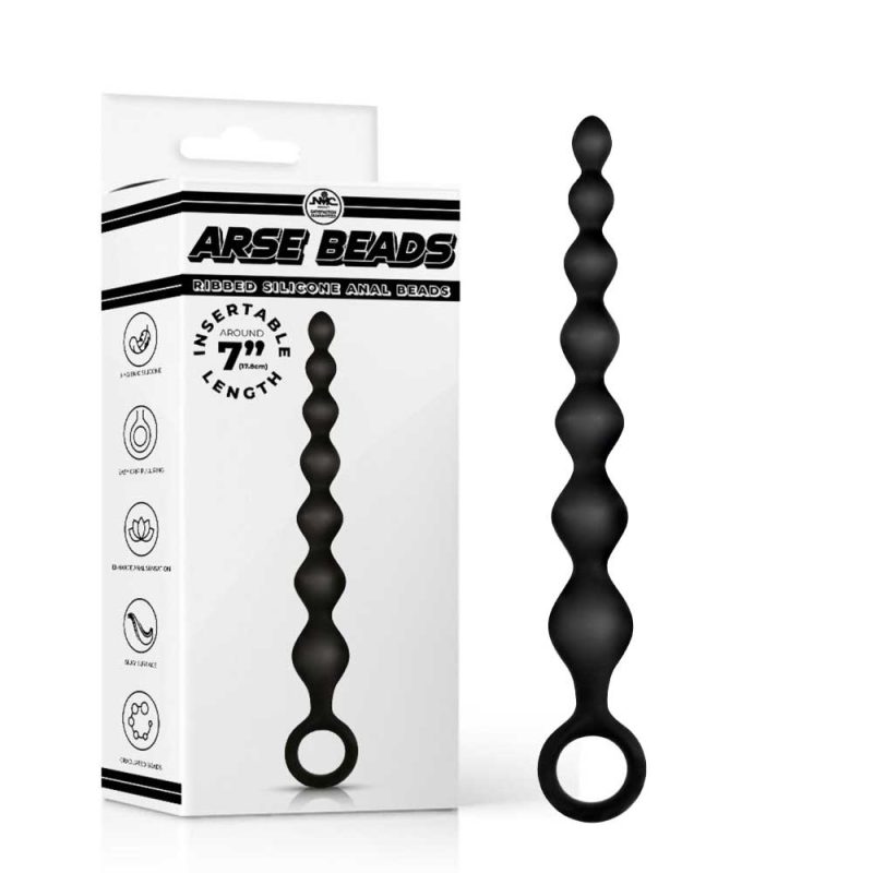 Arse Beads Ribbed Silicone Anal Beads II