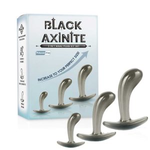 Black Axinite 3 in 1 Anal Plug Kit