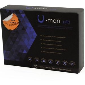 500 COSMETICS - U-MAN ENHANCES PENIS SIZE AND SEXUAL POWER - 30 CAPSULES lateral